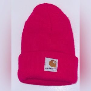 Hot pink Carhartt beanie toddler